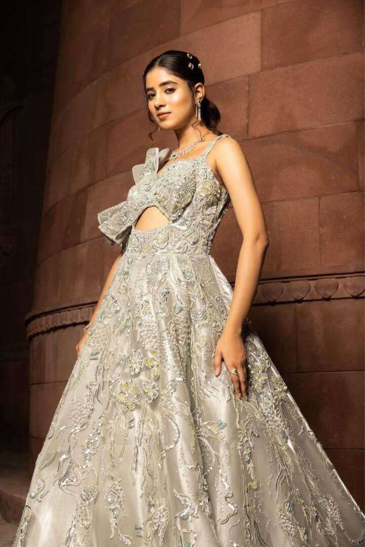 Pearl Ivory Couture Ball Gown