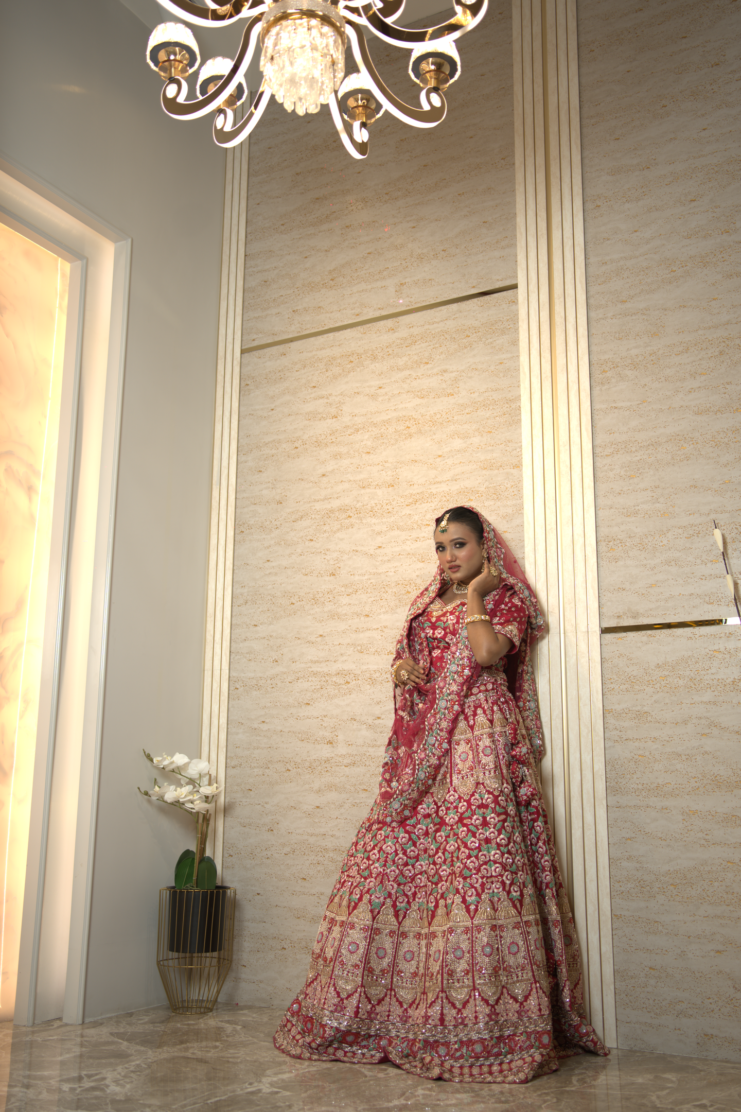 Rani Pink Bridal Lehenga Set