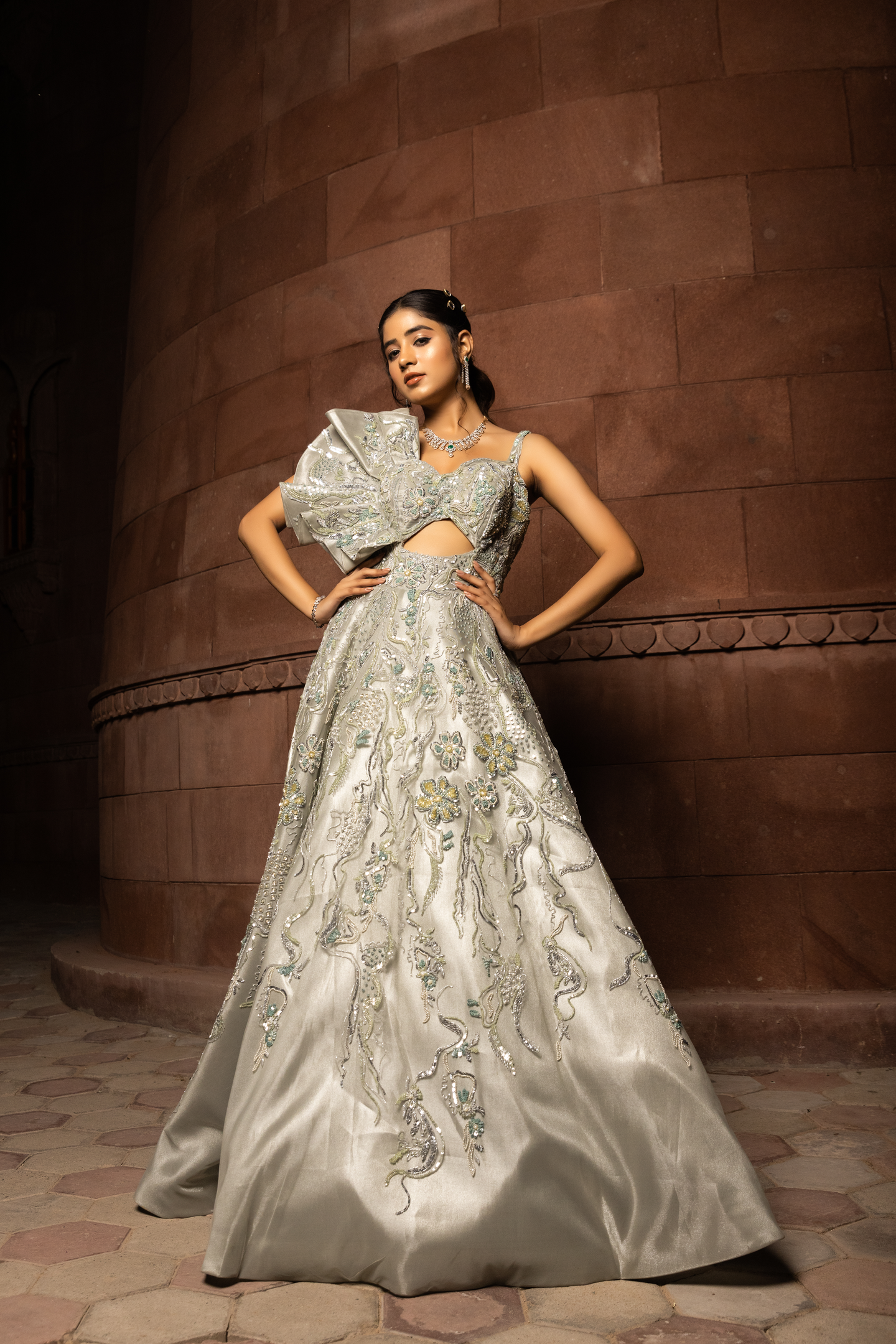 Pearl Ivory Couture Ball Gown