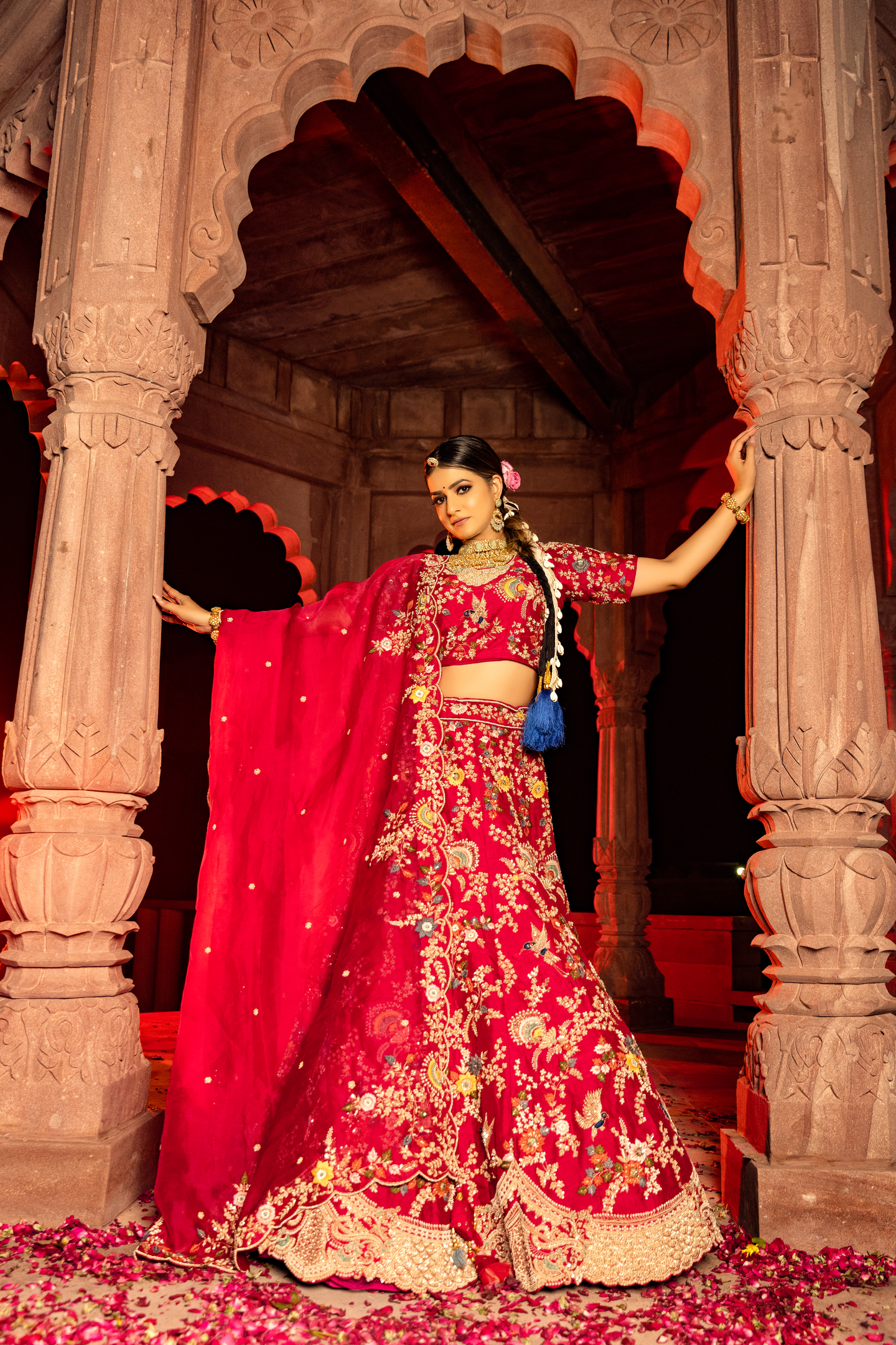 Royal Wine Heritage Bridal Lehenga