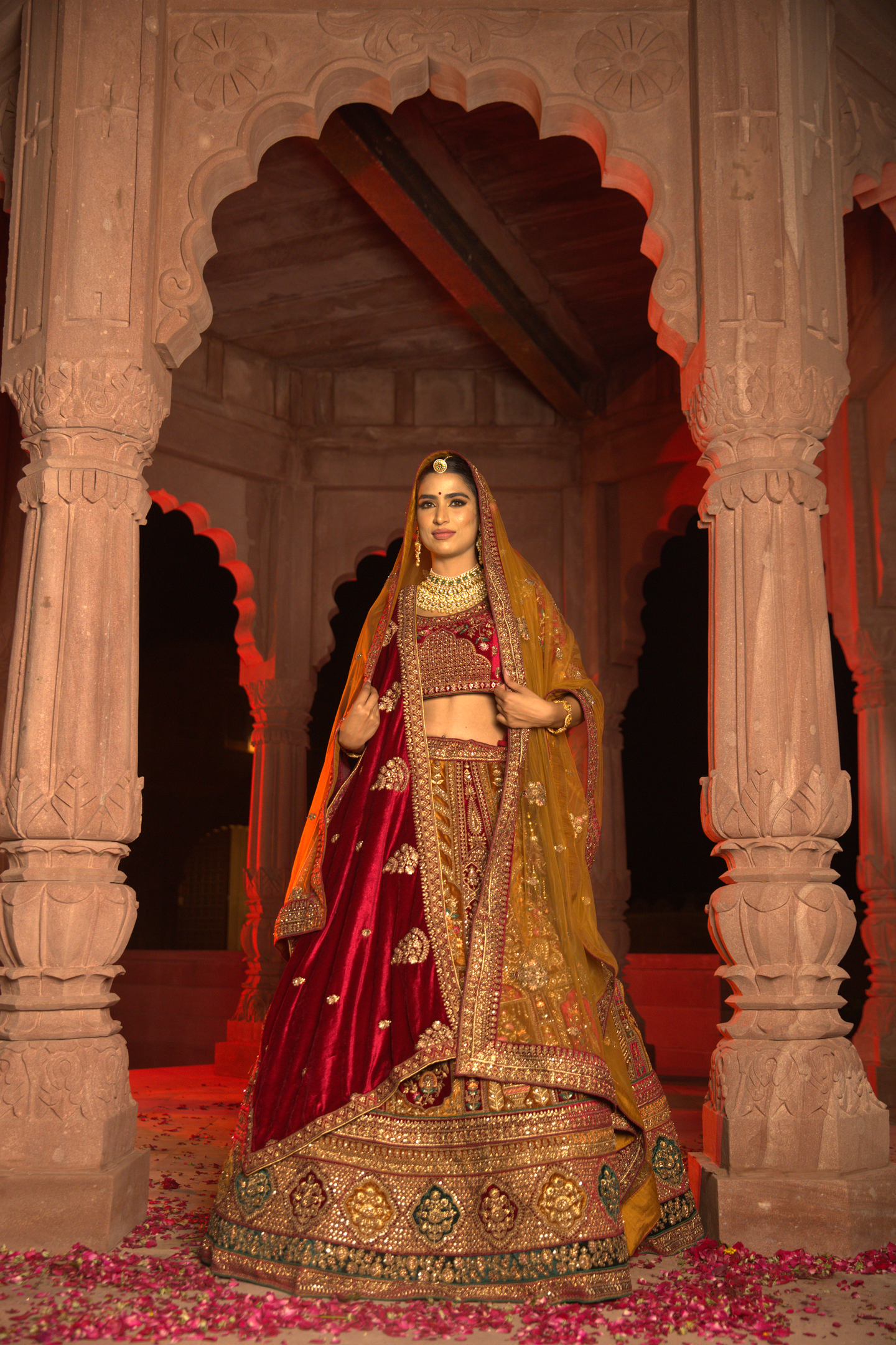 Royal Maroon Heritage Bridal Lehenga