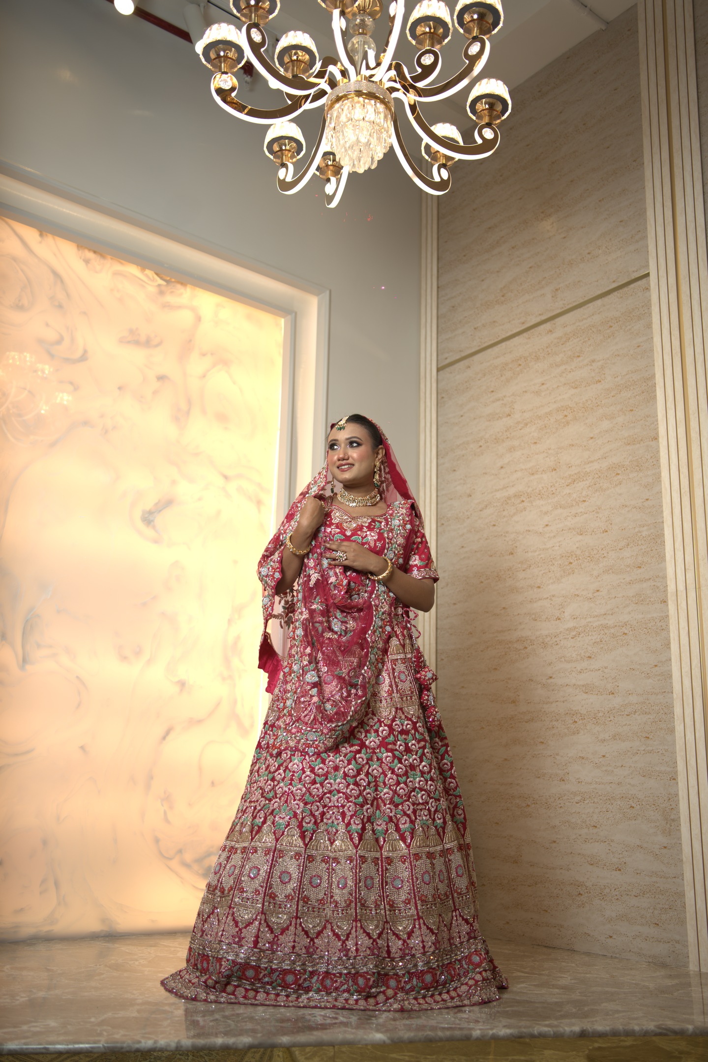 Rani Pink Bridal Lehenga Set
