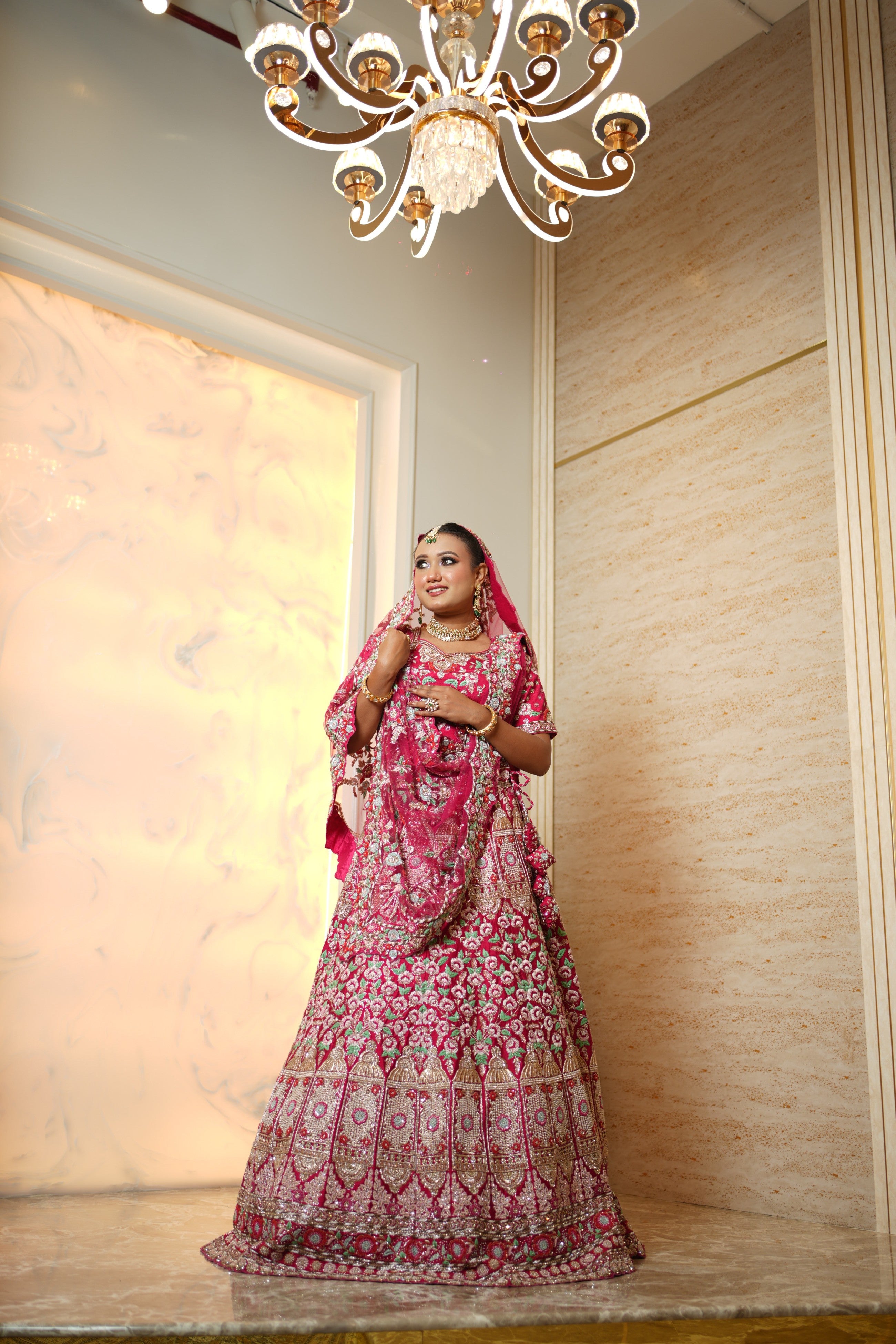 Rani Pink Bridal Lehenga Set
