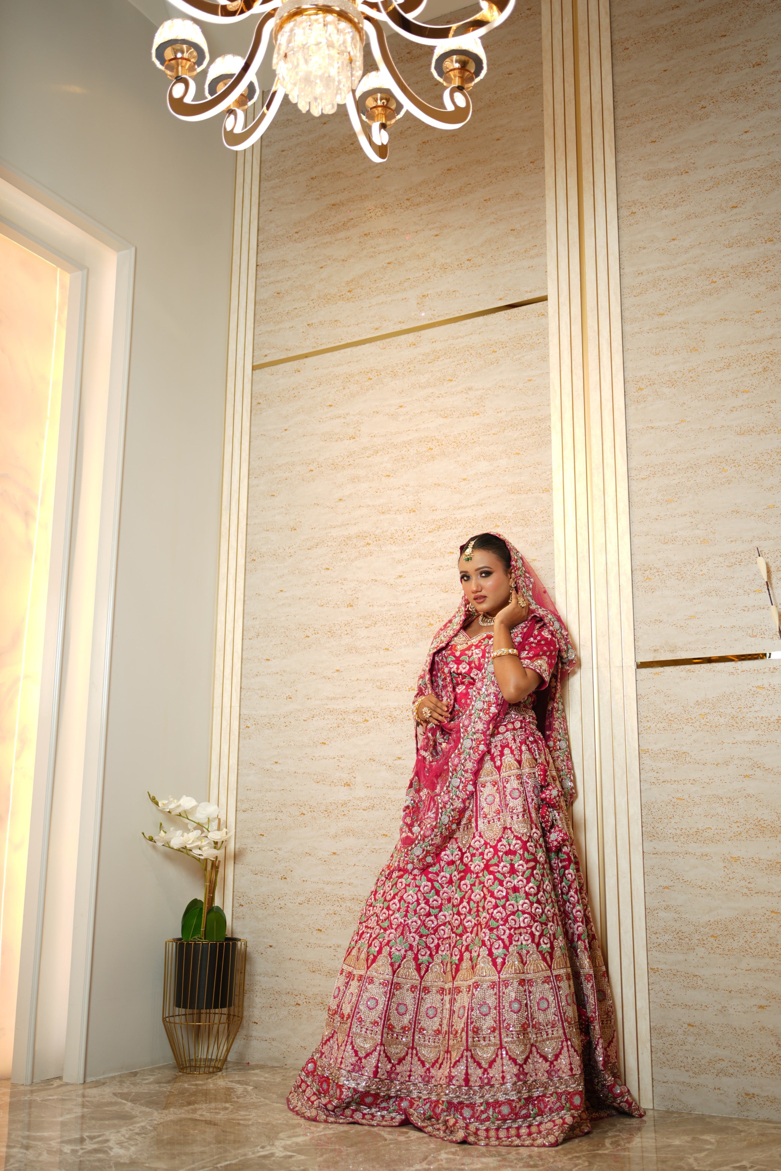 Rani Pink Bridal Lehenga Set