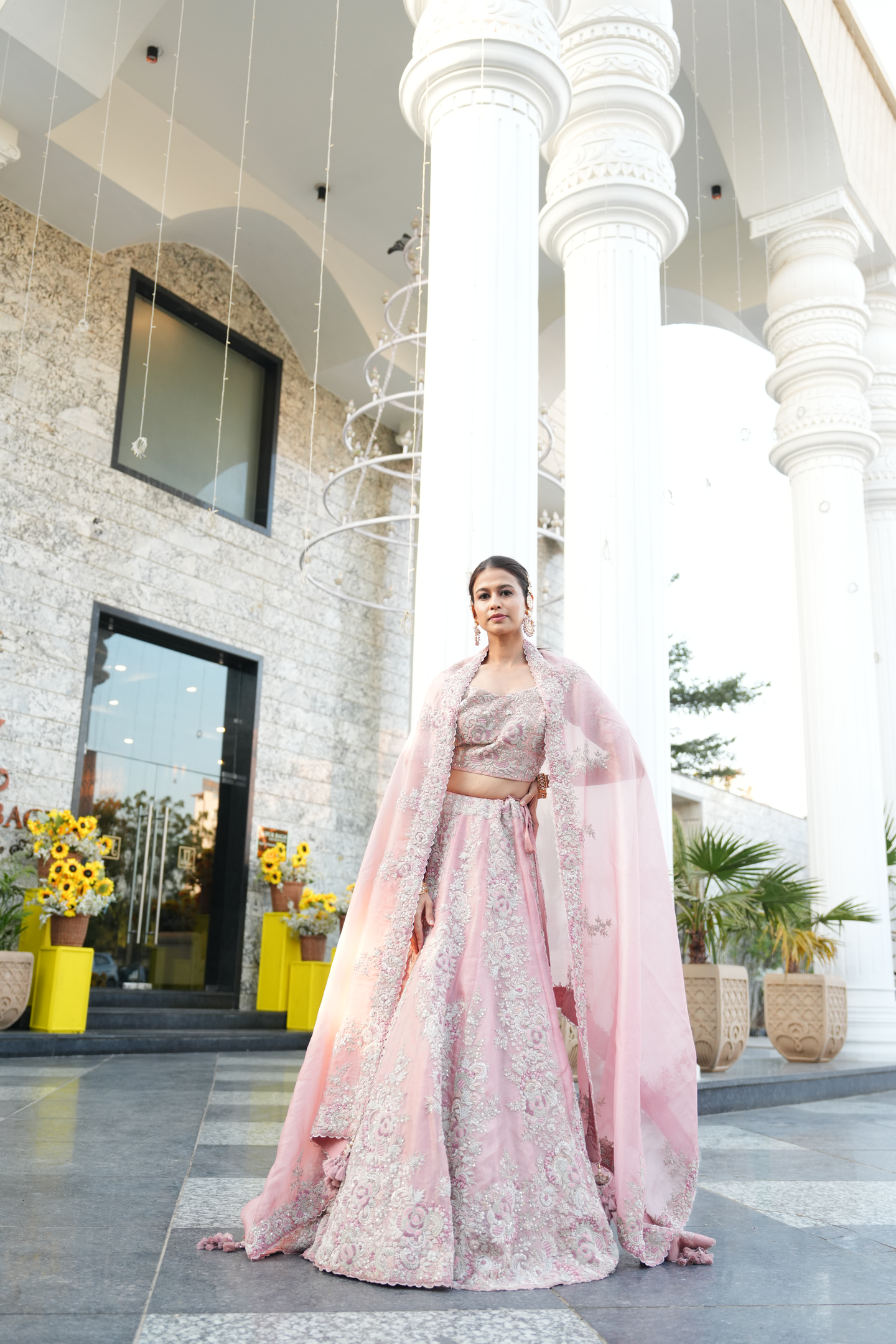 Blush Pink Embellished Bridal Lehenga
